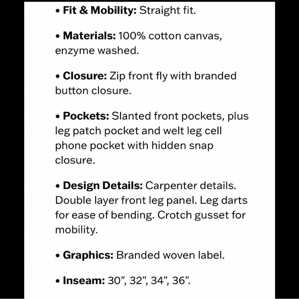 🔥HARLEY-DAVIDSON MENS Rugged, Mechanic woven pants. Limited edition, 32x34 - Picture 12 of 13